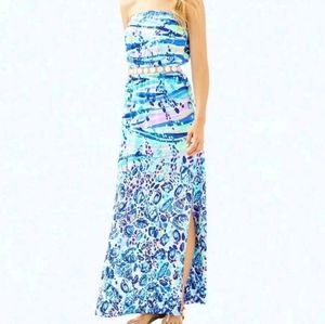 Lilly Pulitzer Mika strapless maxi dress.